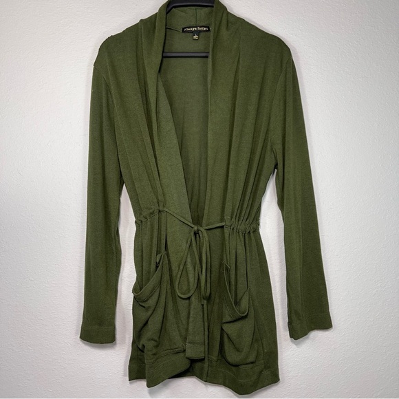 Always Indigo Sweaters - Olive Green Cardigan Sweater